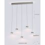 Lampa wisząca 5x W szampan-nikiel 7039503 Aviano Quiberon zdj.5