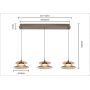 Lampa wisząca 3x25 W brązowa-coffe 7058321 Aviano Crema zdj.2