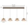 Lampa wisząca 4x34 W brązowa-coffe 7058421 Aviano Crema zdj.2