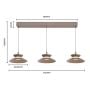 Lampa wisząca 3x28 W piaskowa 7060313 Aviano Gubbio zdj.2
