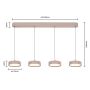 Lampa wisząca 4x38 W piaskowa 7062413 Aviano Valensole zdj.2