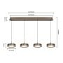 Lampa wisząca 4x38 W brązowa 7062421 Aviano Valensole zdj.2