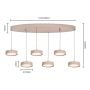 Lampa wisząca 6x60 W piaskowa 7062613 Aviano Valensole zdj.3