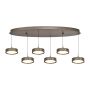 Lampa wisząca 6x60 W brązowa 7062621 Aviano Valensole zdj.1