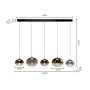 Lampa wisząca 5x27 W czarna-przydymiona 7082502 Aviano Pesaro zdj.2