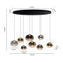 Lampa wisząca x42 W czarna-przydymiona 7082802 Aviano Pesaro zdj.2