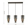 Lampa wisząca 3x W czarna-chrom 72110310 Aviano Grans zdj.4