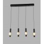 Lampa wisząca 4x8 W czarna-chrom-przydymiona 72240410 Aviano Ronda zdj.4