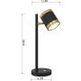 Lampa biurkowa 1x10 W czarna 8003104S Wofi Toulouse zdj.2