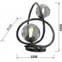 Lampa stołowa 2x3.5 W czarna 8014205 Wofi Nancy zdj.2