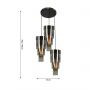 Lampa wisząca 3x W czarna-chrom 92110310 Aviano Grans zdj.4