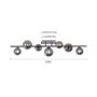 Lampa podsufitowa x3 W czarna-chrom 92140710 Aviano Sevilla zdj.1