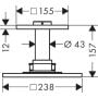 Deszczownica z ramieniem 25x25 cm kwadratowa 35312330 Axor ShowerSolutions zdj.2