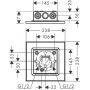 Deszczownica 25x25 cm kwadratowa czarna 35313340 Axor ShowerSolutions zdj.2