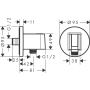 Axor ShowerSolutions 36733990 przyłącze kątowe z uchwytem złoty zdj.2