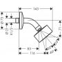 Axor One 48490340 deszczownica z ramieniem 7.3x7.3 cm okrągła zdj.2