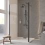 Ścianka prysznicowa walk-in 90 cm ENB90195C Besco Eco-N Black zdj.4