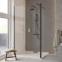Ścianka prysznicowa walk-in 120 cm ENB120195C Besco Eco-N Black zdj.4