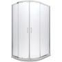 Kabina prysznicowa 100x80 cm półokrągła chrom połysk/szkło przezroczyste MA108190C Besco Modern 190 zdj.1