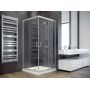 Kabina prysznicowa 90x90 cm kwadratowa chrom połysk/szkło przezroczyste MK90190C Besco Modern 190 zdj.4