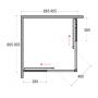 Kabina prysznicowa 90x90 cm kwadratowa chrom połysk/szkło przezroczyste MK90190C Besco Modern 190 zdj.3