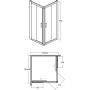 Kabina prysznicowa kwadratowa 80x80 cm chrom MK80185C Besco Modern 185 zdj.2