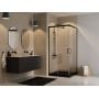 Kabina prysznicowa 80x80 cm kwadratowa czarny mat/szkło przezroczyste MKB80190C Besco Modern Black zdj.6