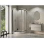 Kabina prysznicowa 80x80 cm półokrągła chrom połysk/szkło przezroczyste MP80190C Besco Modern 190 zdj.5