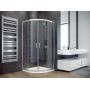 Kabina prysznicowa 80x80 cm półokrągła chrom połysk/szkło przezroczyste MP80190C Besco Modern 190 zdj.4