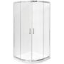 Kabina prysznicowa 80x80 cm półokrągła chrom połysk/szkło przezroczyste MP80190C Besco Modern 190 zdj.1