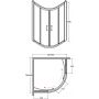 Kabina prysznicowa kwadratowa 80x80 cm chrom MK80165M Besco Modern 165 zdj.2