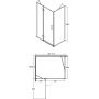 Kabina prysznicowa prostokątna 100x80 cm chrom VPL100195C Besco Viva zdj.2