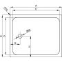 Brodzik kwadratowy 100x90 cm biały 1660000AS Bette BetteUltra 1000 mm zdj.2