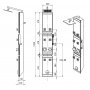Panel prysznicowy NQS451K Deante Jaguar zdj.3