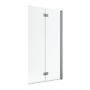 Parawan nawannowy 100 cm 2-częściowy szczotkowany/szkło przezroczyste 100101009101R Radaway Nes Brushed Nickiel PND I zdj.1