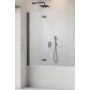 Parawan nawannowy 100 cm 2-częściowy szczotkowany/szkło przezroczyste 100101009201R Radaway Nes Brushed GunMetal PND I zdj.4