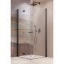 Drzwi prysznicowe 90 cm uchylne gunmetal szczotkowany/szkło przezroczyste 100150909201R Radaway Nes 6 Brushed GunMetal KDD I zdj.1