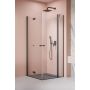 Drzwi prysznicowe 90 cm składane gunmetal szczotkowany/szkło przezroczyste 100160909201R Radaway Nes 6 Brushed GunMetal H-KDD II zdj.1