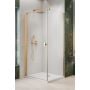 Drzwi prysznicowe 90 cm uchylne złoty połysk/szkło przezroczyste 100220900901L Radaway Nes Brushed Gold KDJ zdj.1