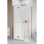 Drzwi prysznicowe 90 cm składane miedź szczotkowany/szkło przezroczyste 100250909301L Radaway Nes 6 Brushed Copper KDJ B zdj.1