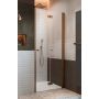 Drzwi prysznicowe 70 cm składane miedź szczotkowany/szkło przezroczyste 100290709301R Radaway NES 6 Brushed Copper DWB zdj.1