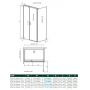 Drzwi prysznicowe 120 cm uchylne chrom połysk/szkło przezroczyste 100871200101L Radaway Nes 8 KDS II zdj.2