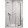 Kabina prysznicowa 80x80 cm półokrągła nikiel szczotkowany/szkło przezroczyste 102280809101 Radaway Alienta Brushed Nickel A zdj.1