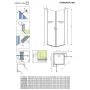 Kabina prysznicowa 90x80 cm prostokątna chrom połysk/szkło przezroczyste 1327770101L Radaway Torrenta KDD zdj.2