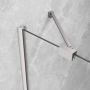 Drzwi prysznicowe 100 cm uchylne szczotkowany/szkło przezroczyste 13850149101R Radaway Essenza Brushed Nickel DWJ zdj.5
