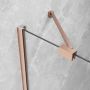 Drzwi prysznicowe 100 cm uchylne miedź szczotkowany/szkło przezroczyste 13850149301R Radaway Essenza 6 Brushed Copper DWJ zdj.5