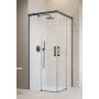 Drzwi prysznicowe 80 cm rozsuwane gunmetal szczotkowany/szkło przezroczyste 3870619201L Radaway Idea 6 Brushed GunMetal KDD zdj.1
