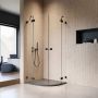 Kabina prysznicowa część lewa 80x80 cm półokrągła 100950805401L Radaway Essenza Pro Black PDD zdj.6