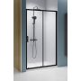 Drzwi prysznicowe 140 cm rozsuwane czarny mat/szkło przezroczyste 10141405401R Radaway Premium Pro Black DWJ zdj.1