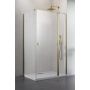 Drzwi prysznicowe 90 cm uchylne złoty szczotkowany/szkło przezroczyste 100320909901R Radaway Nes Brushed Gold KDJ zdj.1